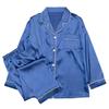Diamond Blue Gift-Giving High-End Loungewear Can Be Worn Outside In Spring And Summer, Long-Sleeved Lapel Two-Piece Set