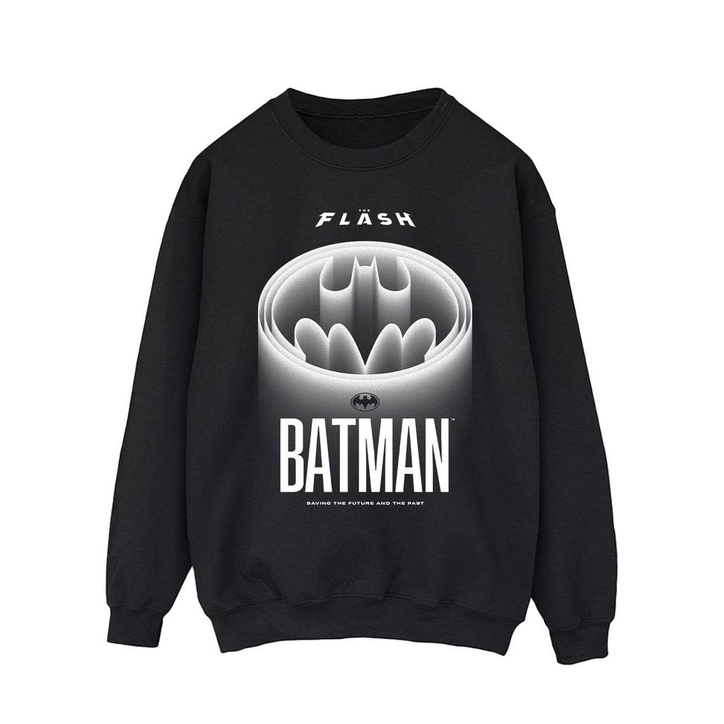 DC Comics Mens The Flash Batman White Logo Sweatshirt