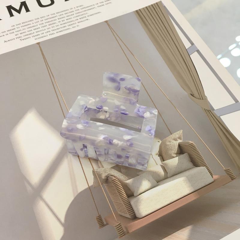 

Acrylic Classic Medium Hair Clips For Women In Retro Blue Yellow Pink And Shades Purple Fresh Purple