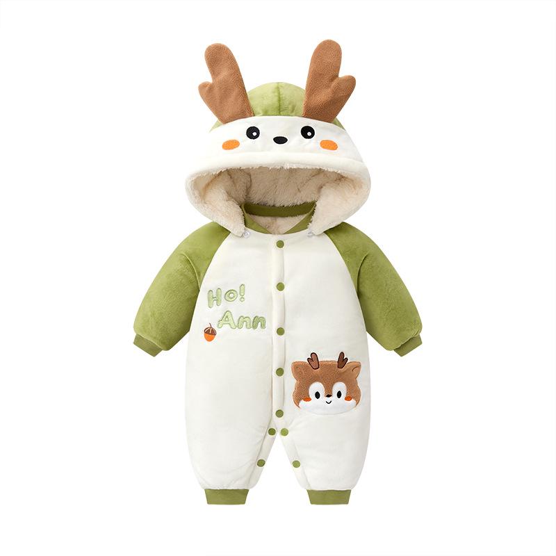 Newborn Winter Fleece Romper - Warm Harem Pajamas for Boys & Girls