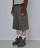 MOO Check Applique Cotton Bermuda Pants - Mocha Brown