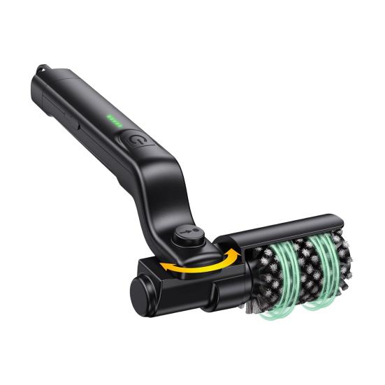 Elektrische Roterende Grillborstel met 3-Snelheden Vermogensregeling Verstelbare 7-Hoekige Kop Roestvrijstalen Borstelharen Schoonmaakhulpmiddel Hoge Temperatuur Bestendig Grill