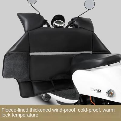 Colcha de para-brisa de inverno para veículos elétricos, veludo, proteção de ombro espessada para proteção térmica, colcha de para-brisa de bateria
