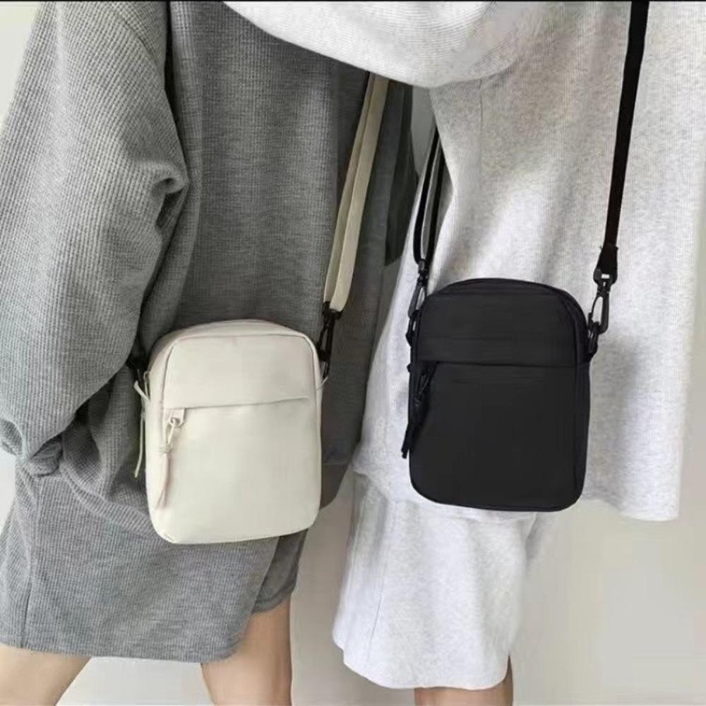 Korean Style Men Shoulder Bag Oxford Simple Phone Bag Simple Canvas Crossbody Bag  Outdoor