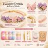 DIY Nature-Inspired Crochet Bracelet Kit with Tools and Gift Box