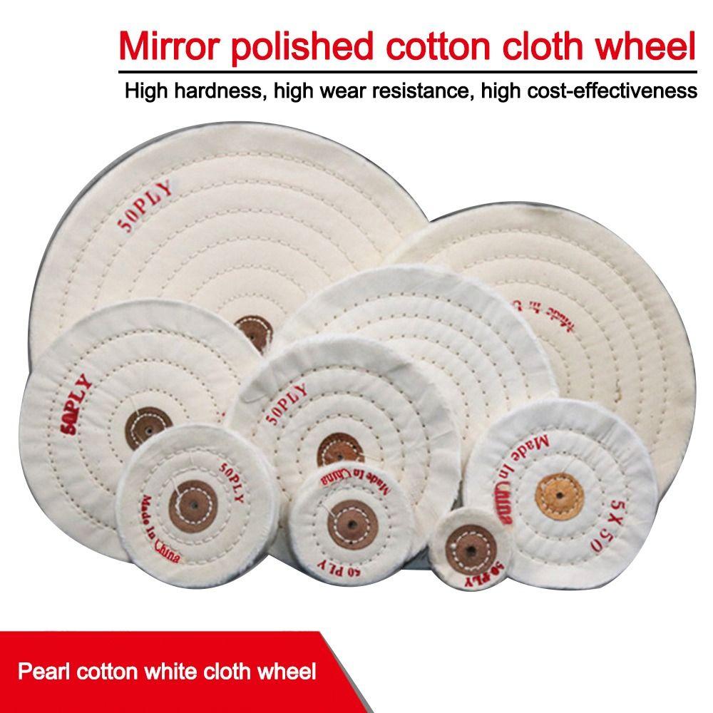 White Cloth Buffing Wheel 2-12in Buffing Wheel Durable Mirror Polish Pad  Jewelry Tools