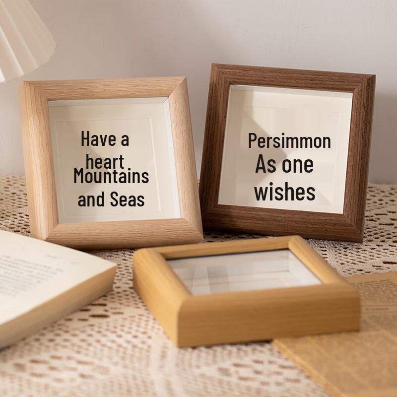 Фоторамка Chang Baosen из массива дерева, квадратная, 4 дюйма.