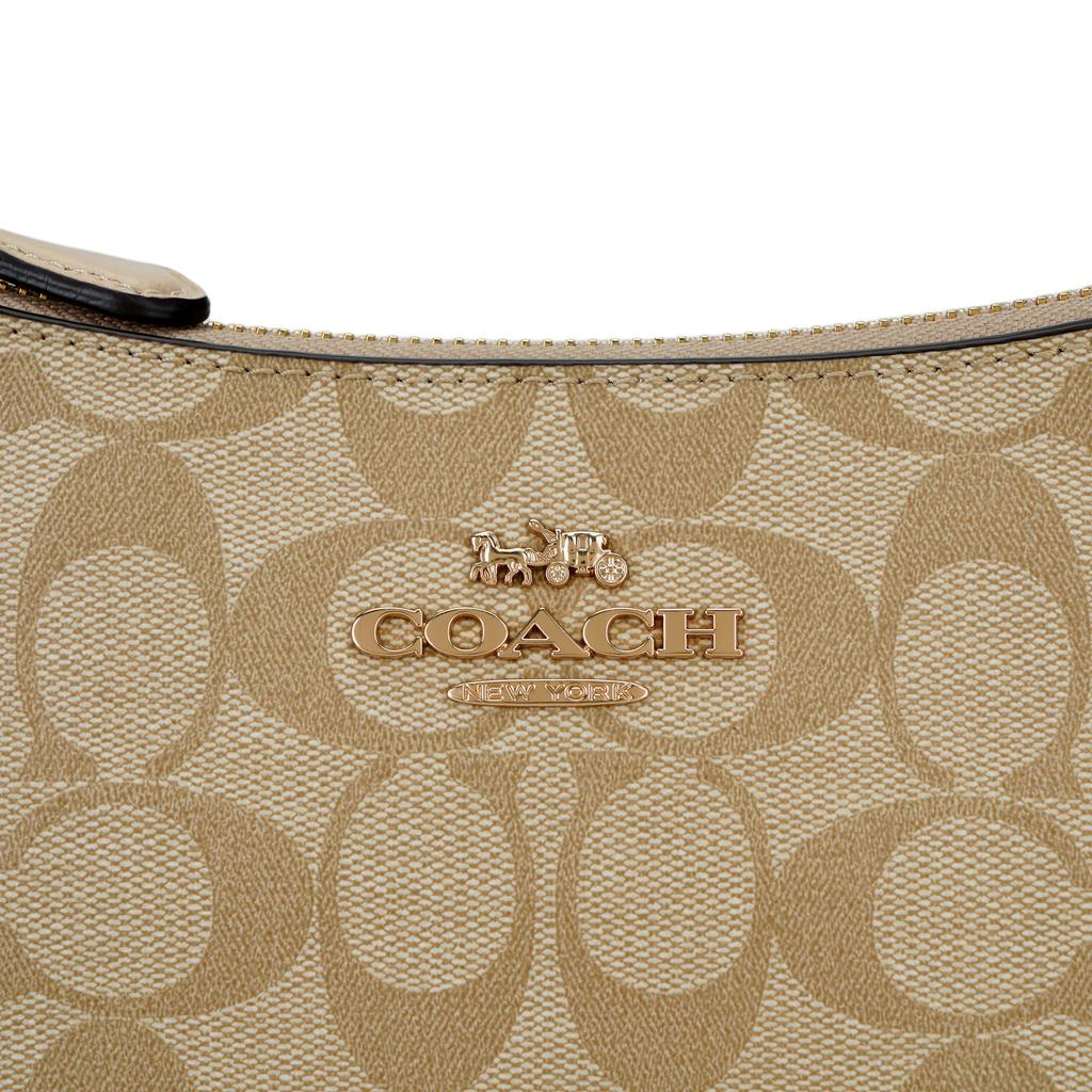 Coach Teri 25 Klassische Monogramm-Print-PVC-Umhängetasche Damen-Umhängetasche Beige CC323-IMOT4