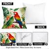 1pcs/4pcs Tropical Parrot Plant Cushions Pillowcase Polyester Cushion Cover Throw Pillow Pillowcover Home Car Sofa Decor