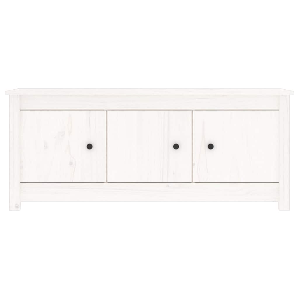 vidaXL Schuhschrank Weiß 110x38x45,5 cm Massivholz Kiefer