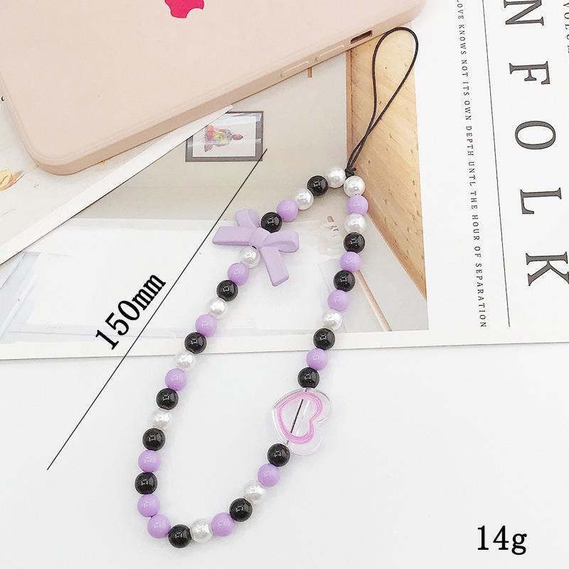 

Чехол для телефона Love Pearl Bow с защитой от падений и подвеской-брелком Mobile Chain