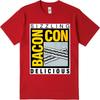 Man Round Neck teeshirt Cool For Him Summer T Shirt Sizzling Bacon Con Delicious Short Sleeve Travel Crew Neck For Men Tops