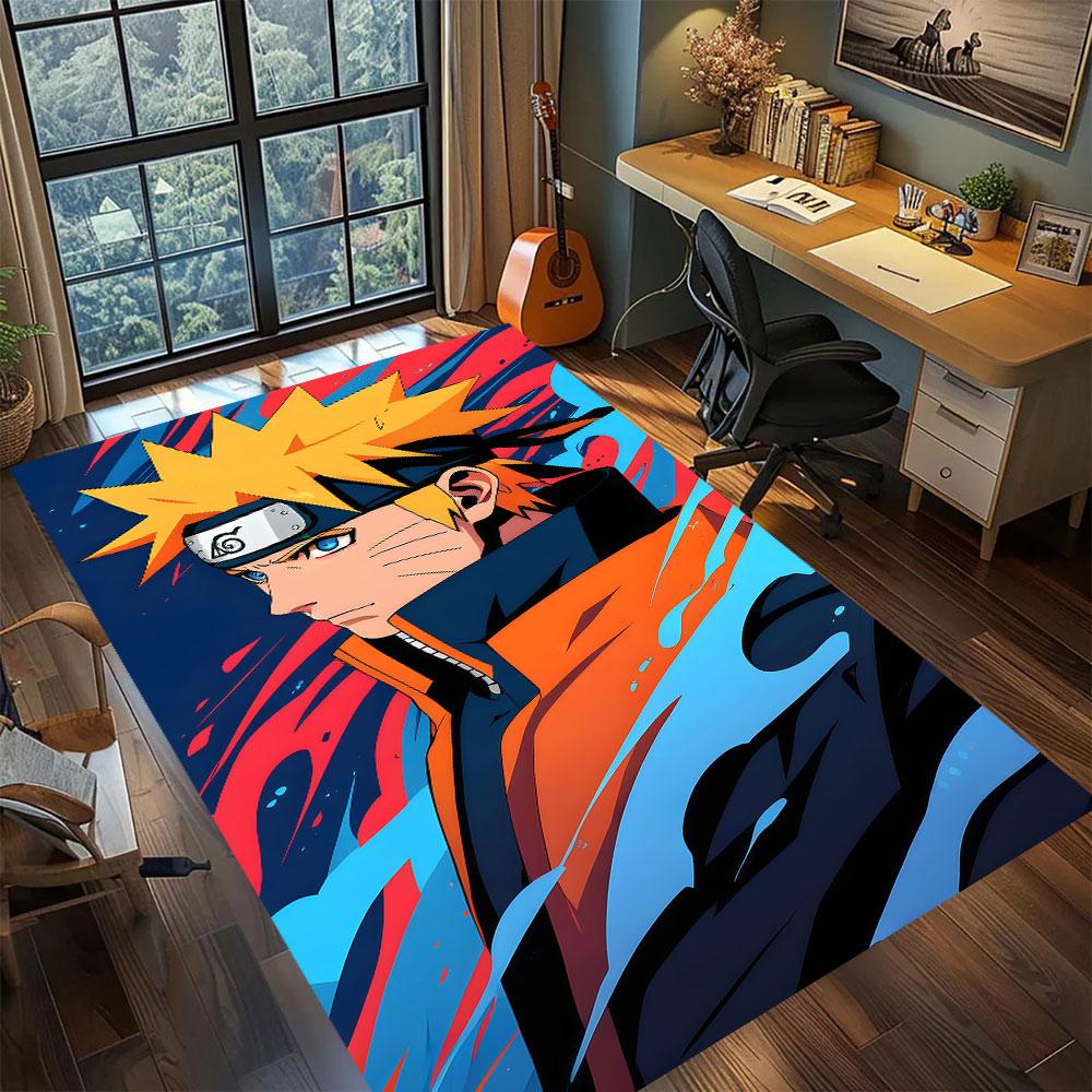 Naruto Anime Charakter Teppich für Wohnzimmer Schlafzimmer Heimdeko Coole Filmmatte Spielbodenmatte