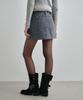 Mongdol Velvet Denim Mini Skirt Gray Blue Mdsk027Grayblue