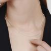 Silver 925 Double-Strand Layered Silky Chain Necklace #LSN37