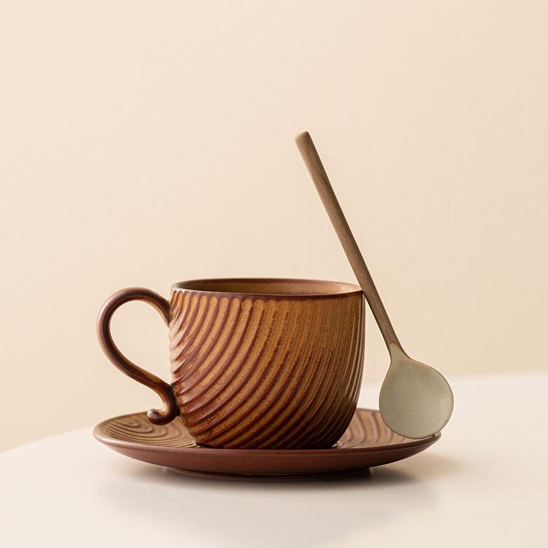 Japanese Retro Ceramic Coffee Cup High Beauty  Mug Milk Cup Juice Beverage Cup Household Breakfast Cups Tea Cups Water Cups