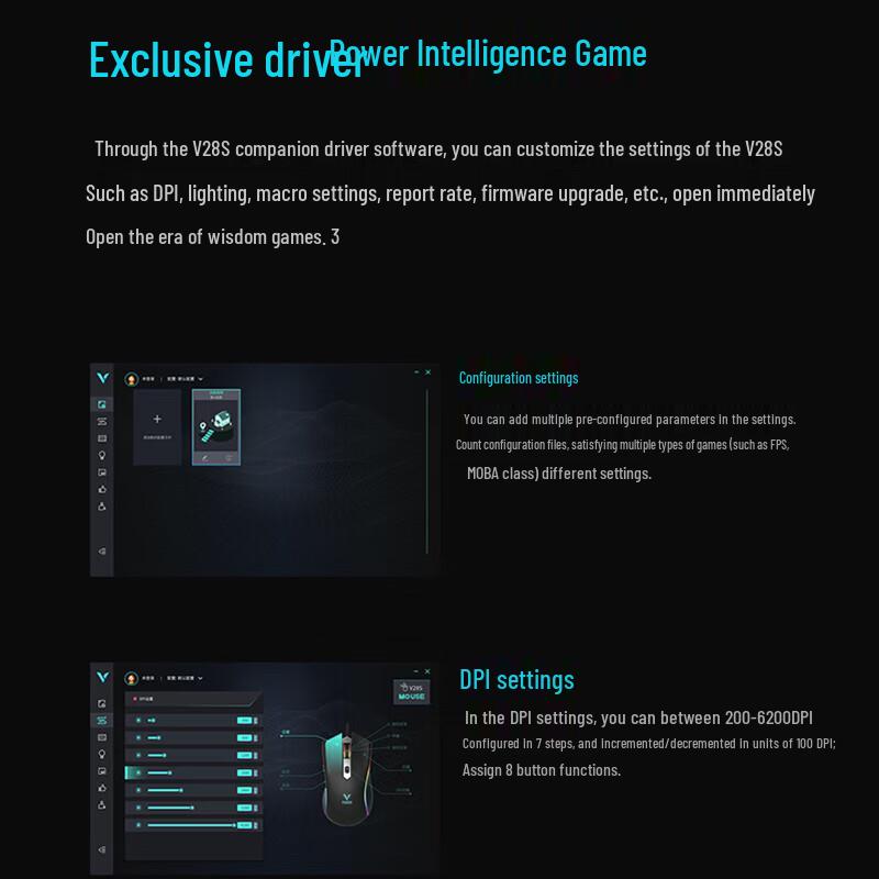 Rapoo V28S RGB Wired Gaming Mouse