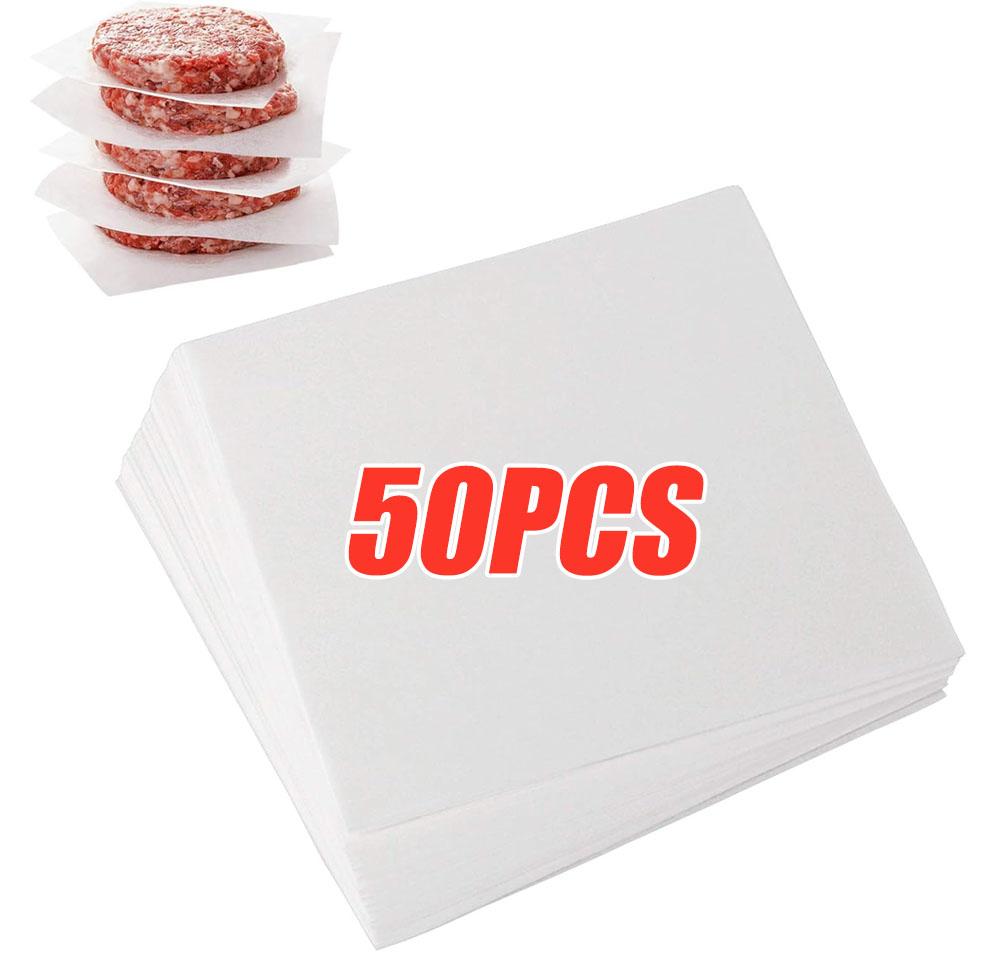 

50-500pcs Burger Patty Separator Paper Oil-Absorbing Non-Stick Paper Pad Cookies Barbecue and Baking Accessories, Kitchen Tools