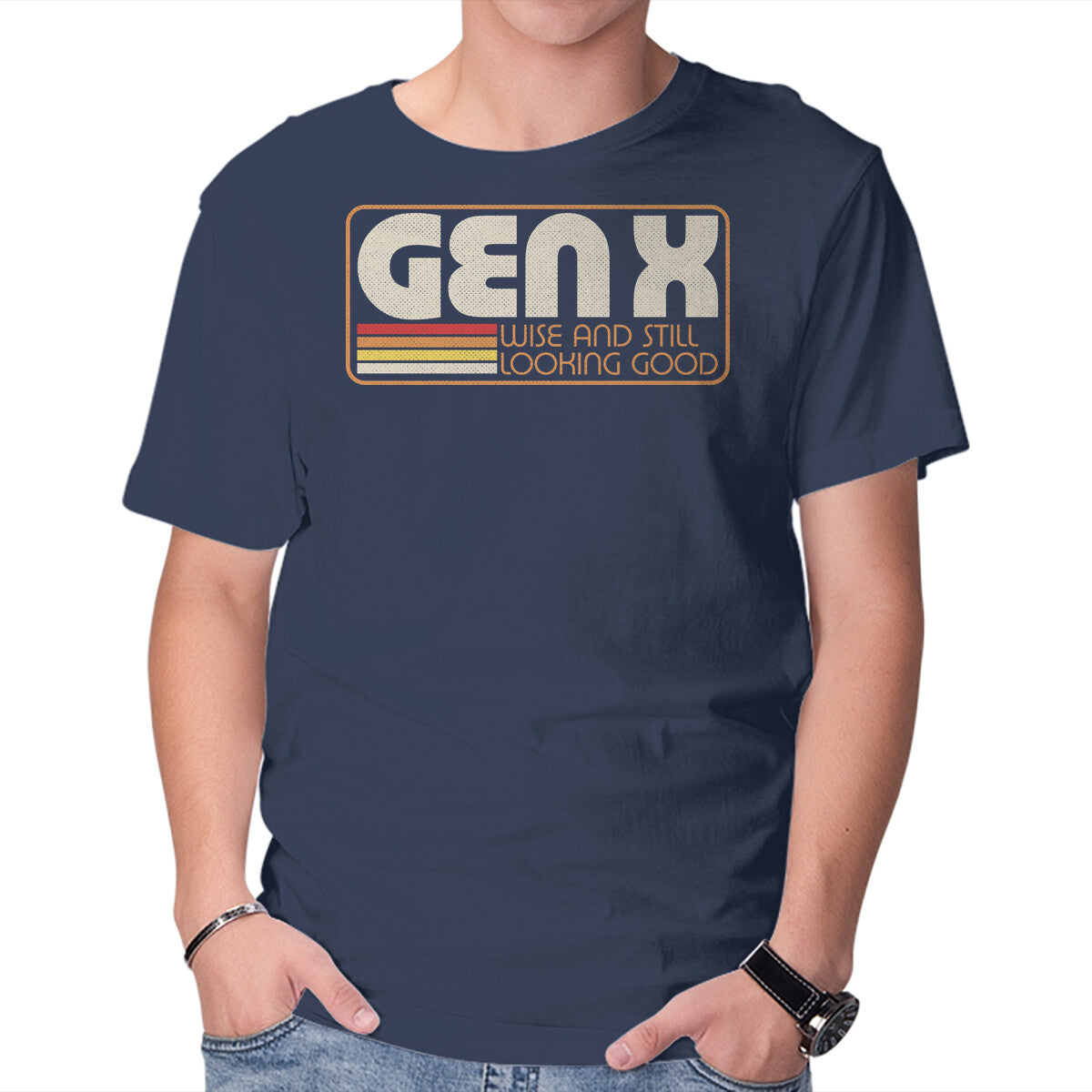 Unisex Crew Neck T-Shirt Gen X Vintage Quote Graphic Short Sleeve Casual Tee M