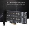 PCI‑E 4X auf M.2 NVMe SSD NGFF Adapterkarte B Key M Key Erweiterung Duale Schnittstelle