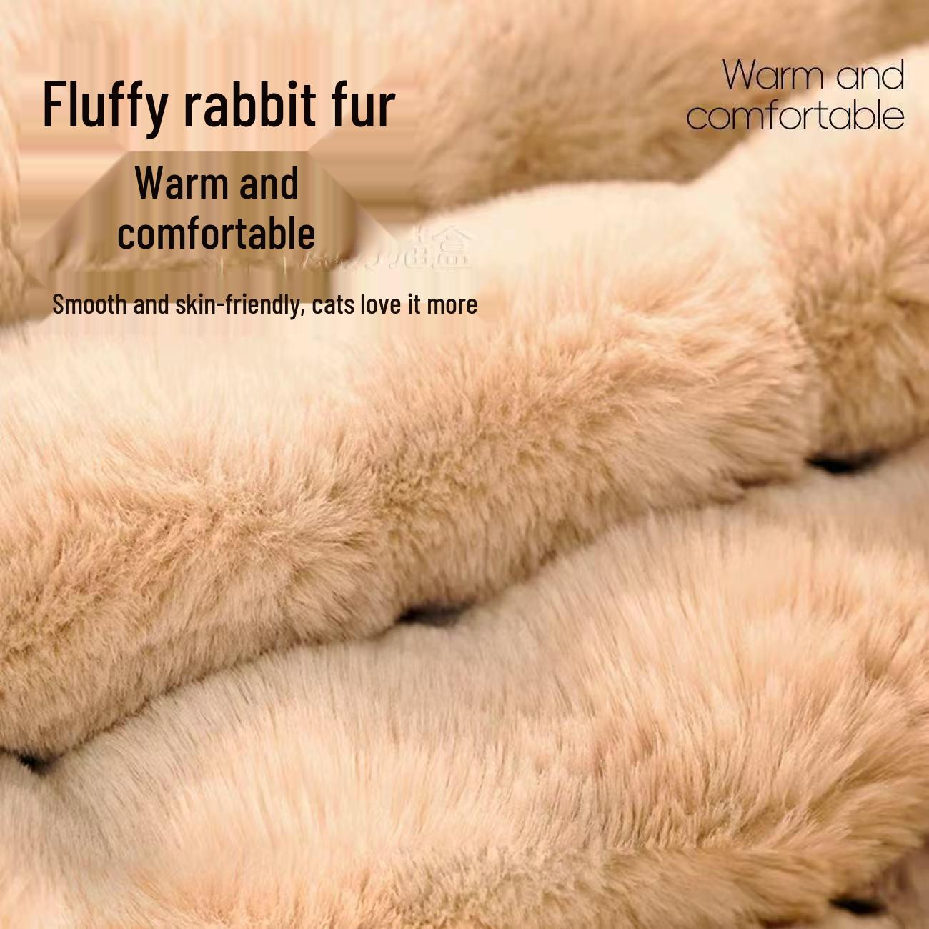 

Plush Warm Cat & Dog Blanket - Thick Fur Mat for Autumn/Winter, Cozy Bed & Small Quilt for Sleeping 31*41cm [For Pets Under 2 lbs]