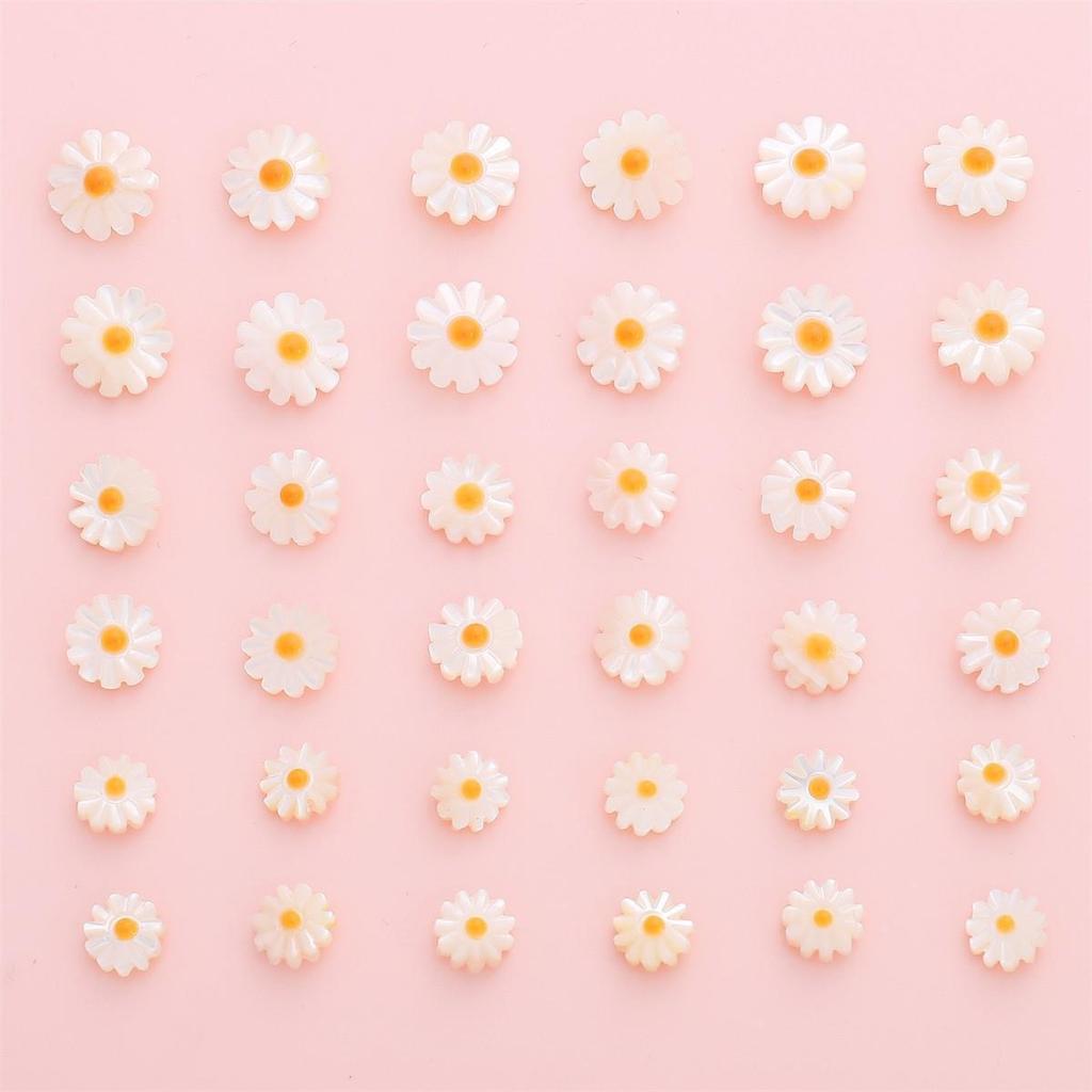 Svěží přírodní doplňky ze skořápky sedmikrásky vyrobené z vlastních šperků