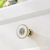 10pcs Polished Golden Cabinet Knobs with Acrylic Insert - Light Luxury Modern Single Hole Handles for Cabinet Applications