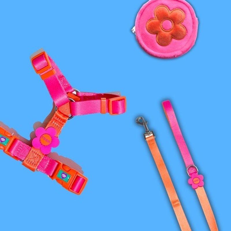 TOOF Flower Logo H Harness l Pink Orange