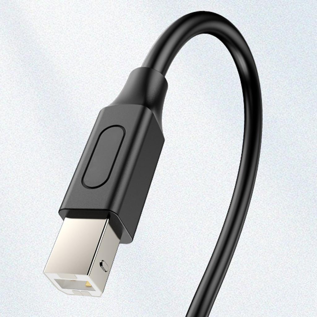 USB Printer Cable USB 2.0 to USB B Type B Male Cable Scanner Cord for Printing Laptop Computer Musical Keyboard