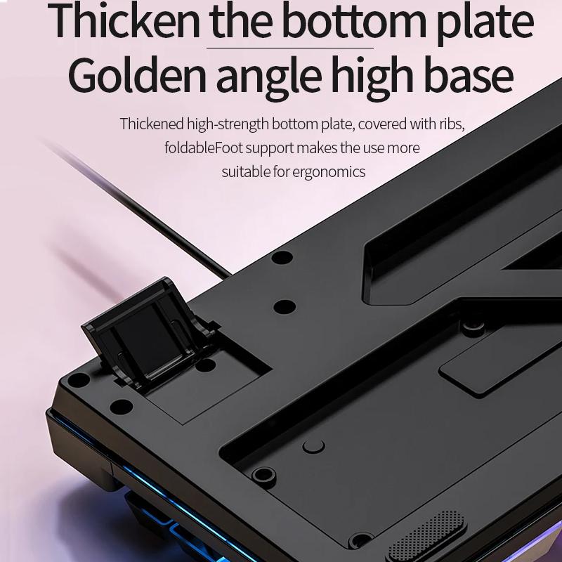 Gaming-Tastatur, 104 Tasten, kabelgebunden, Gaming-Tastaturen, Hintergrundbeleuchtung, mechanisches Desktop-Computerzubehör für Desktop-Laptop-PC-Spieler