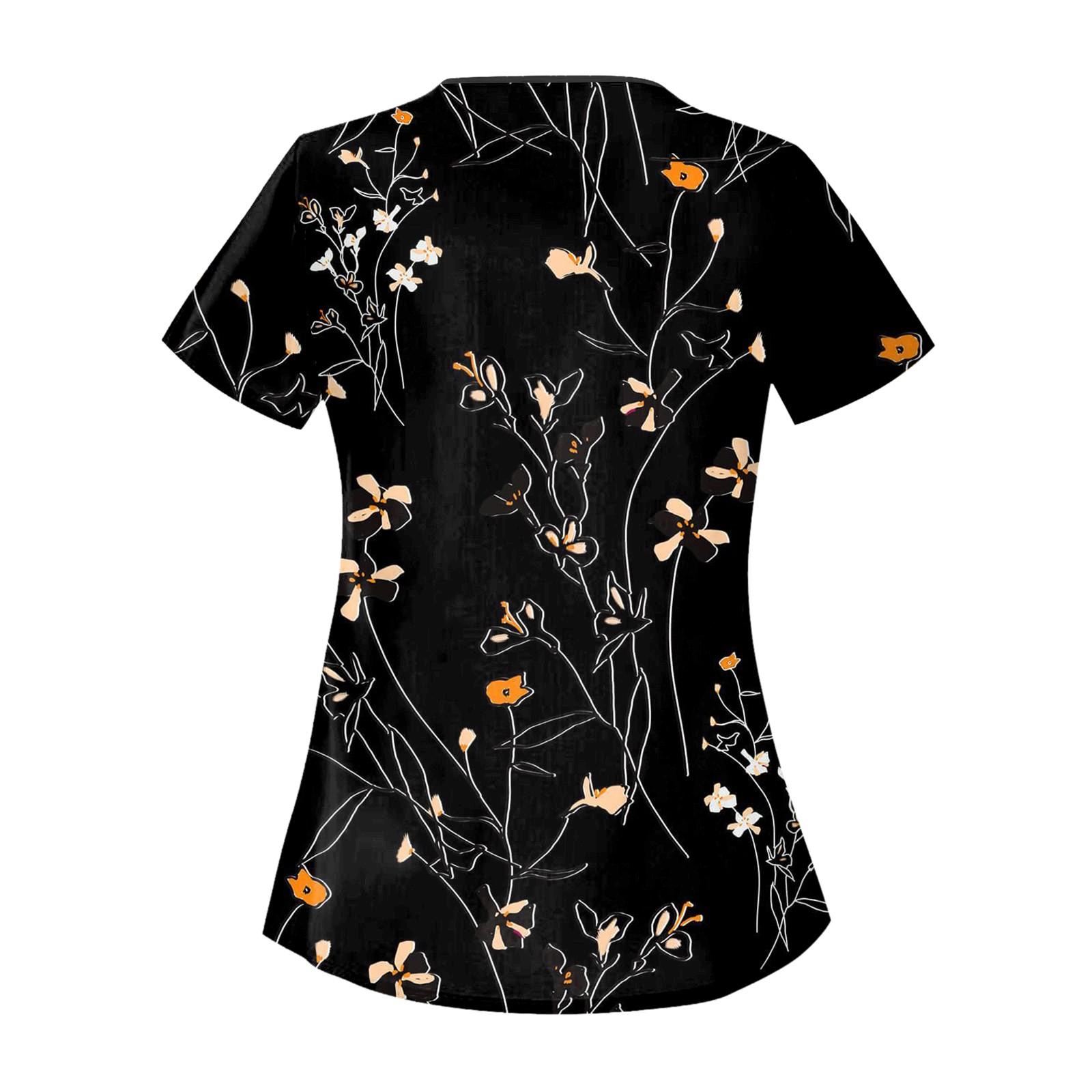 Женская повседневная рабочая одежда с короткими рукавами и принтом — фото 5