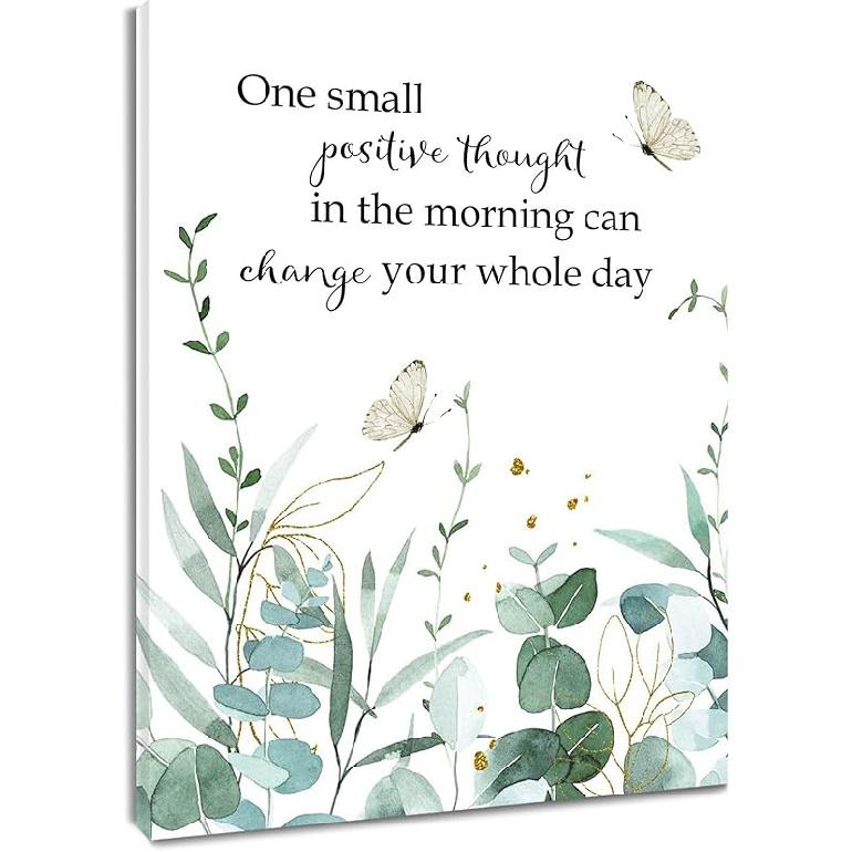 HVEST Farmhouse Funny Donkey Wall Art for Living Room, Western Animal with Yellow Sunflower and Blue Butterfly Canvas Wall Art Retro Wood Pictures 16L  x 12W