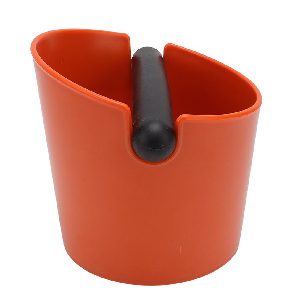 Coffee Knock Box ABS Coffee Dump Bin Round Coffee Ground Container for Semi Automatic Coffee Machine Orange