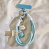 Colourful Mobile Phone Strap Short Wrist Strap Clouds Star Charm Keychain Camera Chain Lanyard Universal Phone Case Lanyard