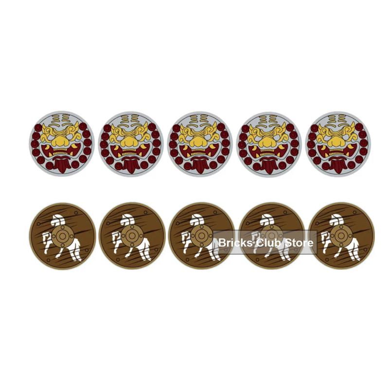 MOC Medieval Knights Building Blocks Accessories Plumes Pauldron Fence Helmet Shield Plush Cloak Soldier Weapons MOC Mini Bricks