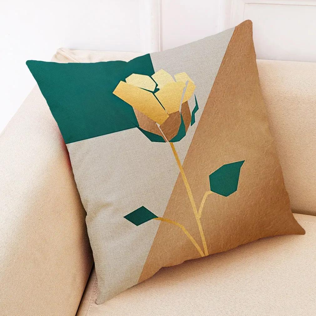 Blumen Kissenbezug Hoga Dekokissen funda cojines 45x45 Kissenbezug Nordisch Überwurf Kissenbezug für Sofa Auto
