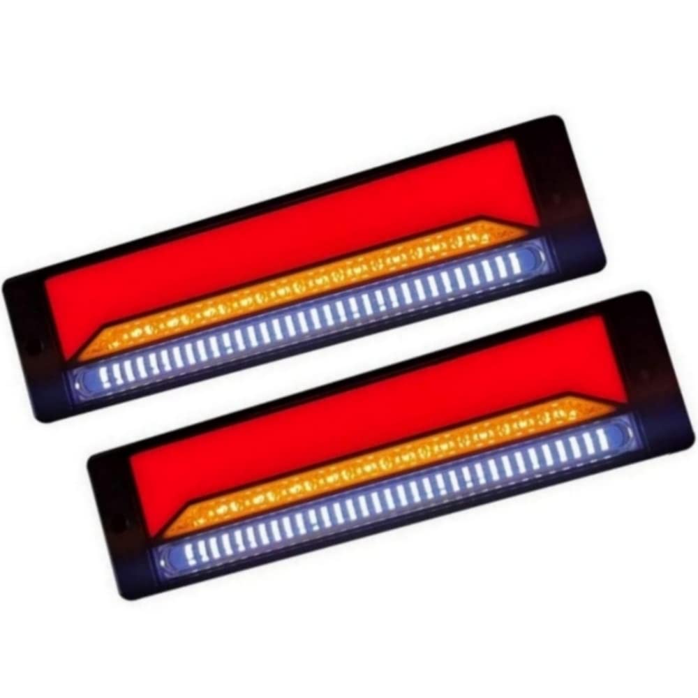 LED Tail Light with Flowing Turn Signals for and Light Universal one+lifestyle Trailers, Trucks, Trucks, Fit, 12V/24V (Smoke)