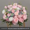 Simulated Silk Floral Arrangement: Round Flower Ball for Aisle, Table, or Wedding Stage Decoration.