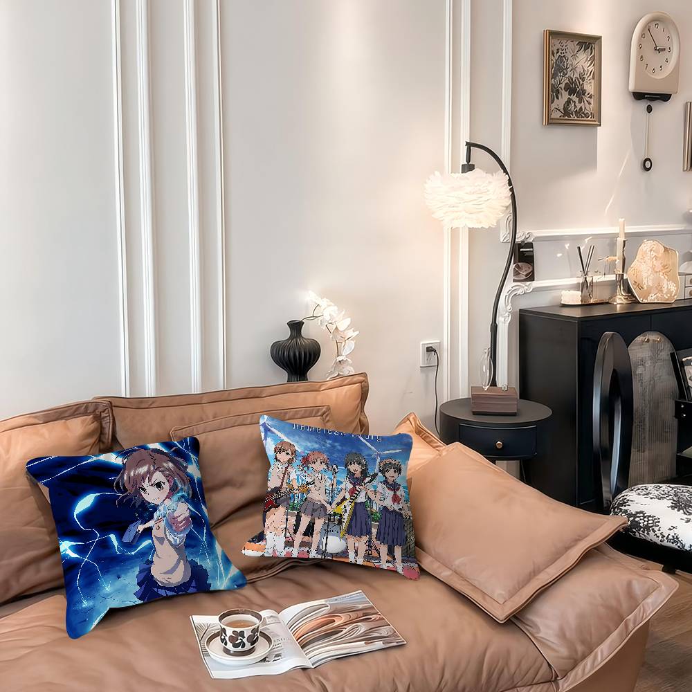 A-A Certain Scientific Railgun Stitch Lucky Dragon Pillow Cover Sofa Cushion Cover Home Room Decoration Children Gift