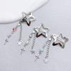 Y2K Sweet Cute Star Fringe Pendent Hair Clip Hairpin For Women Girls Punk Metal Pentagram BB Clips Barrettes Hair Accessories