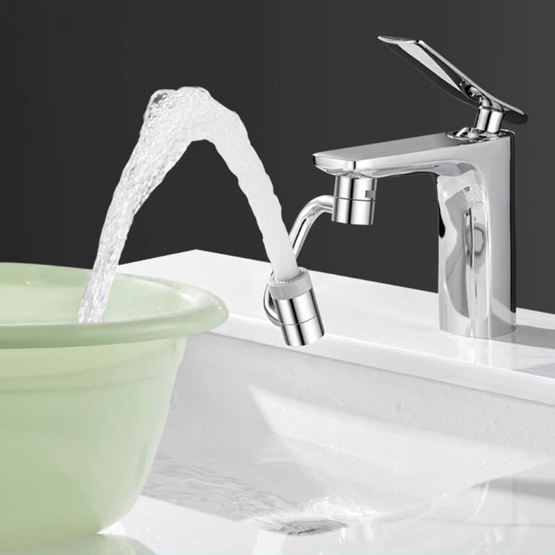 1080° Turning Tap Attachment 360 Degree Flexible Motion Metal For Bathroom Sink Cleaning