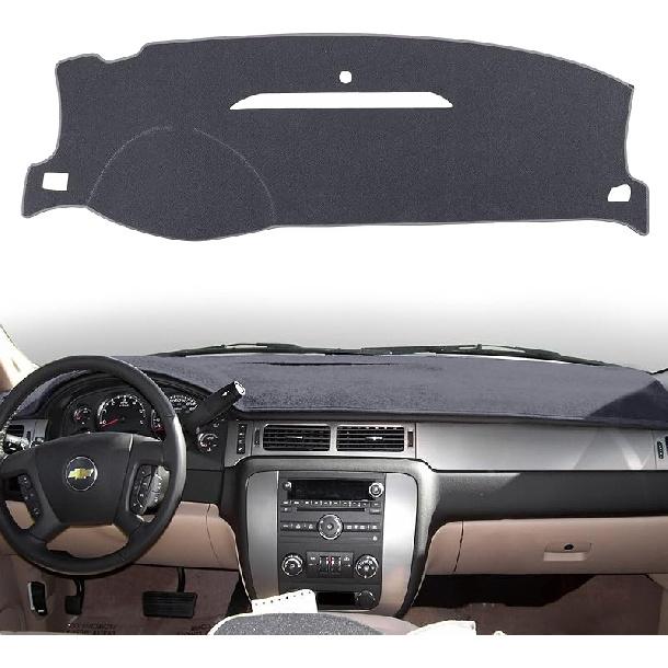 Dashboard Cover Dash Mat Compatible With 07-14 Chevy Tahoe Suburban Denali Avalanche GMC Yukon/XL,07-13 Chevy Silverado Sierra Without Dash Speaker