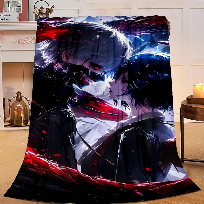 1PC Tokyo anime Artwork Flannel Blanket Gift, Suitable for Both Men And Women, Soft Ideal for Beds And Sofa, Birthday Or Christmas Gift