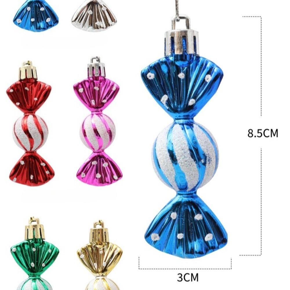 Christmas Decorations, Mini Round Candies, Christmas Tree Ornaments, Electroplated Plastic, Painted Balls, Candy Pendants, Props