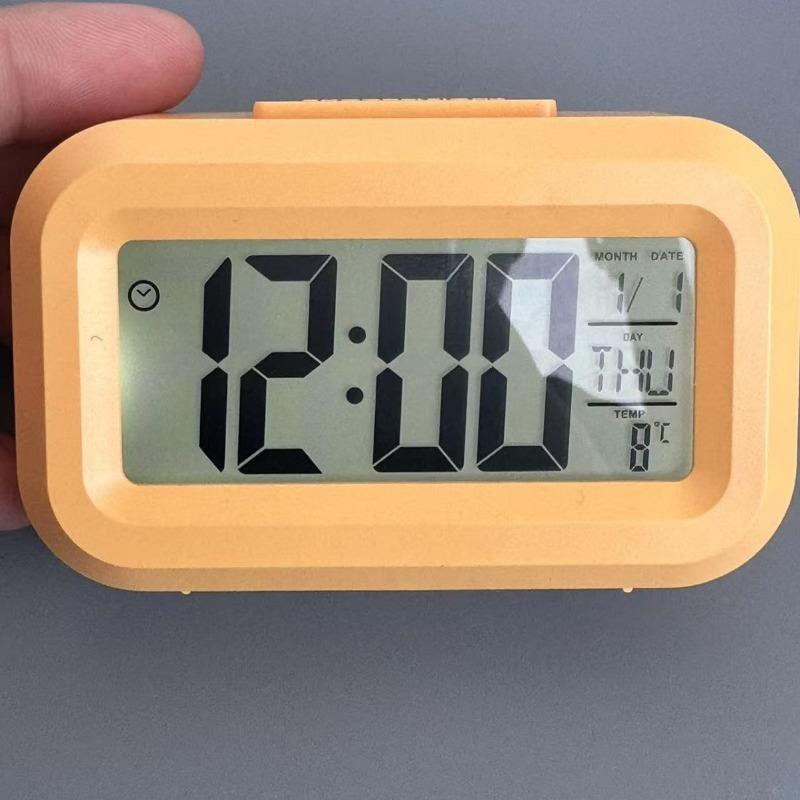 Alarm Clock Student Children Smart Desktop Simple Night Light Digital Desk Clock Multifunctional Mini Convenient оранжевый