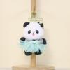 Panda Plush Keychain With Cartoon Milk Bottle And Colored Bow For Kids And Collectors