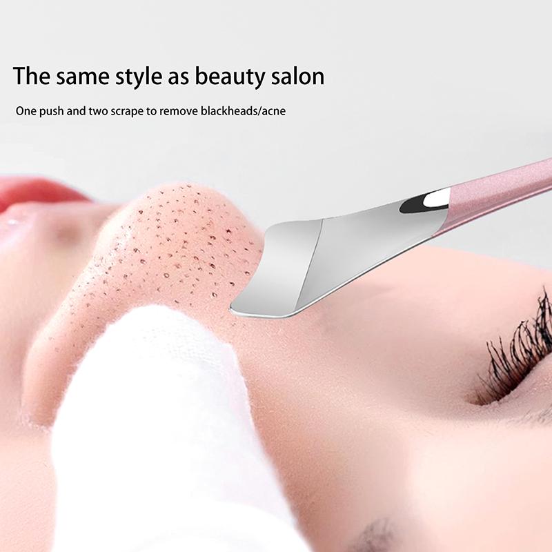 Blackhead Spatula Blackhead Remover Tweezers Pimple Popper Tool Acne Needle Removing Treatment Comedone Facial Cleaner Skin