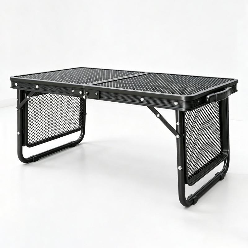 Tavolo da Picnic Pieghevole Portatile in Alluminio per Barbecue e Campeggio