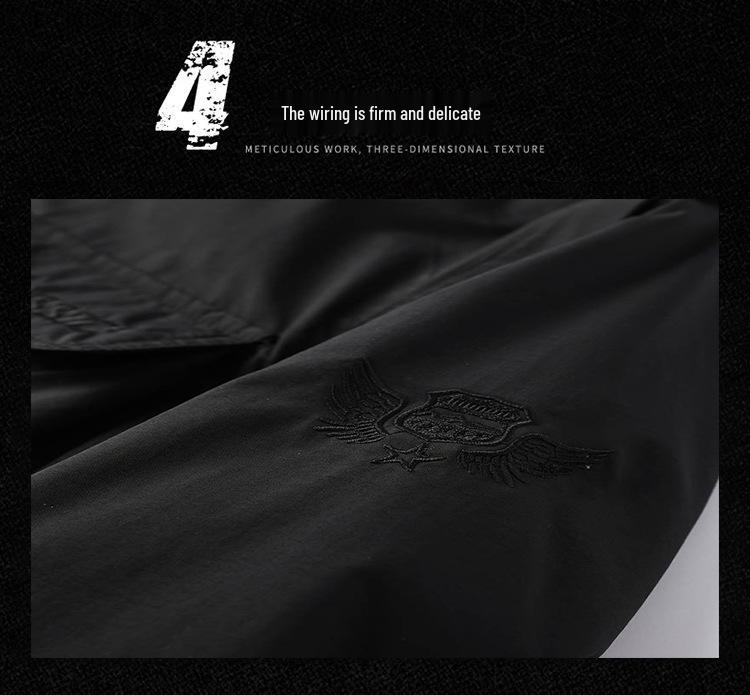 Herren Winddichter Parka mit abnehmbaren Ärmeln: Frühlings-/Herbst-Jacke mit mehreren Taschen, lockerer Schnitt, Übergröße, Freizeit-Arbeitskleidung