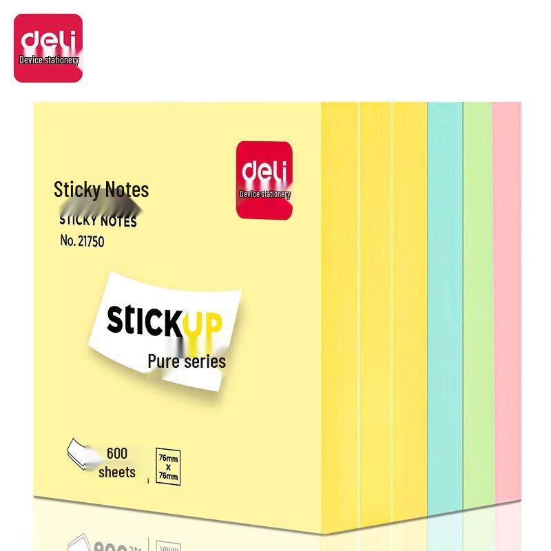 Deli 4-Color Sticky Notes (5-Pack)